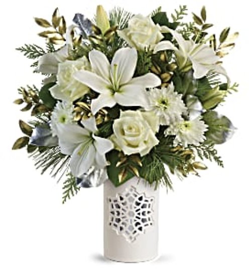 Teleflora\'s White Snowflake Bouquet