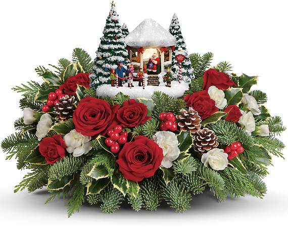 Thomas Kinkade&#039;s Jolly Santa Bouquet