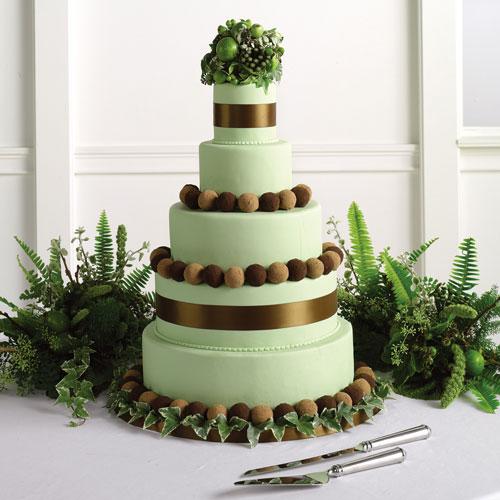 Green Fondant Cake with Truffles